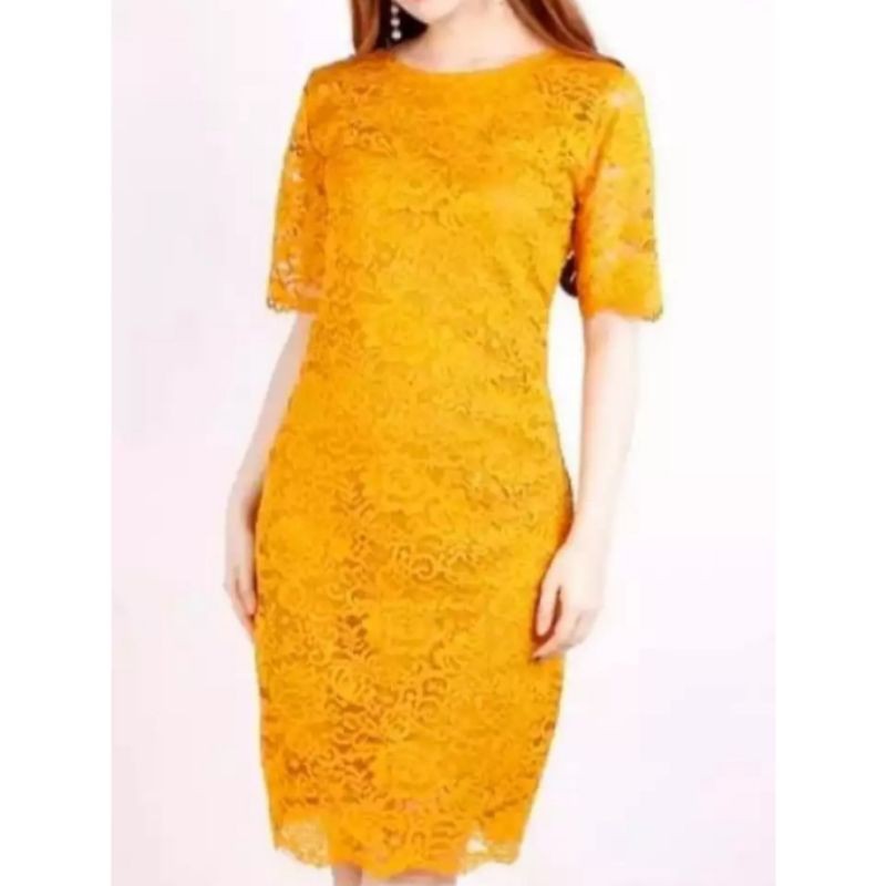 Dress full brokat/Dress Natal/Tunik/Tunik brokat