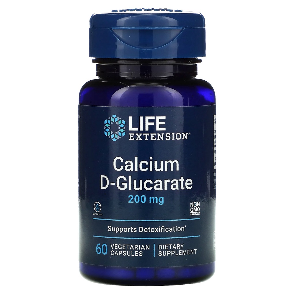 Life Extention Calcium D Glucarate 200mg 60 Vegetarian capsules Detox