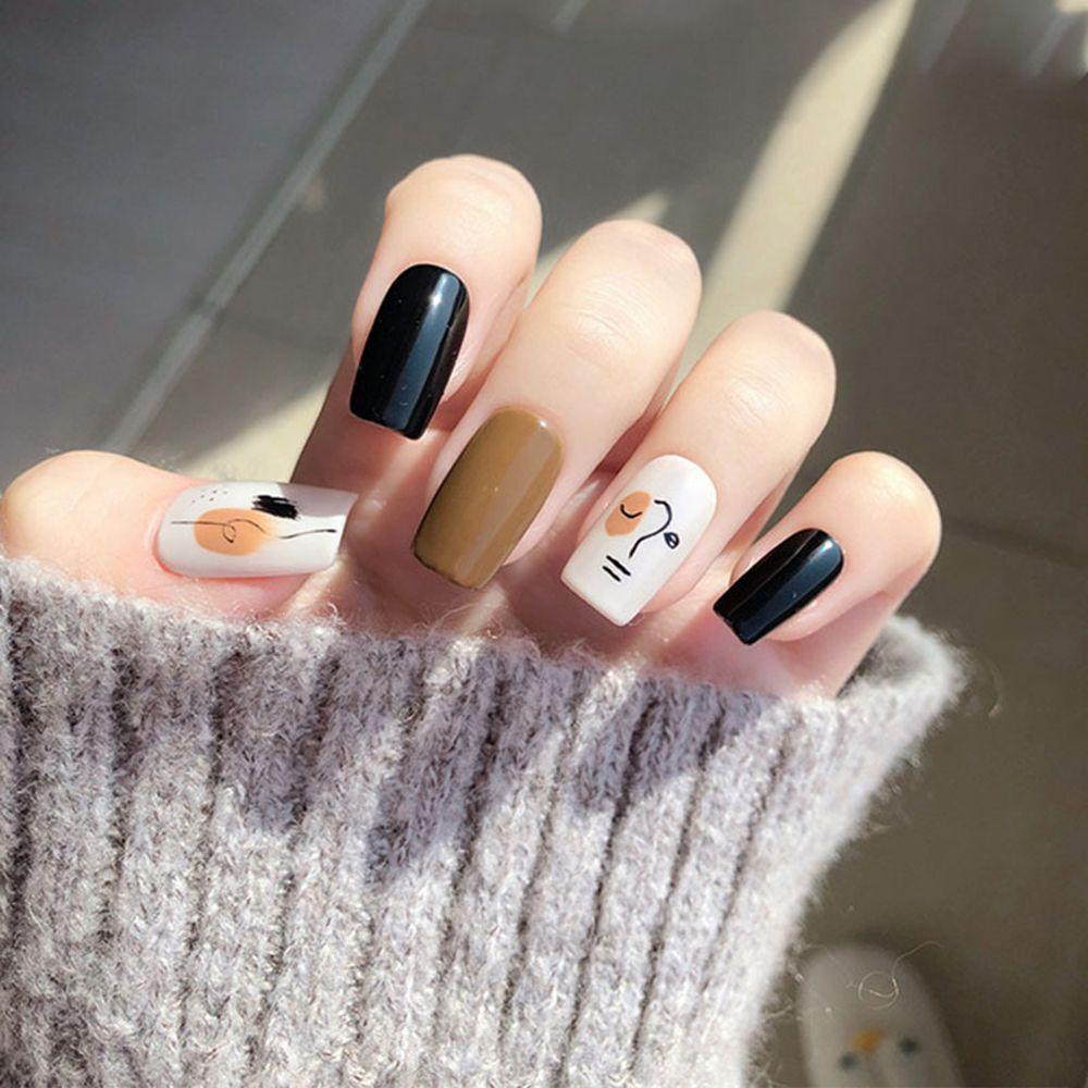 AUGUSTINA Agustina Stiker Kuku Wanita Fashion Salon Kuku Perekat Diri Decal Nail Sliders Manicuring Sticker