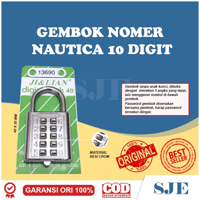 Perlengkapan Rumah Gembok Pintu Kunci Gembok Pagar Kunci Gembok Pintu Gembok Pin Gembok 40mm