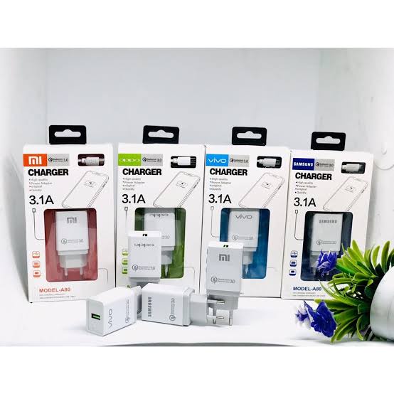 [SO] Tc Travel Charger Brand A80 Qualcom Packing Import Kwalitas Bagus