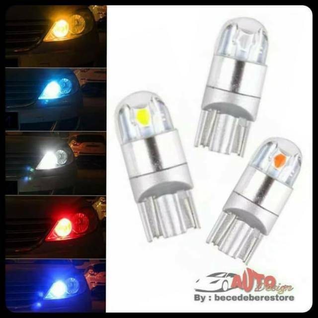 Lampu LED T10 Mobil Motor Chip 3030 - 2 Mata Super Bright