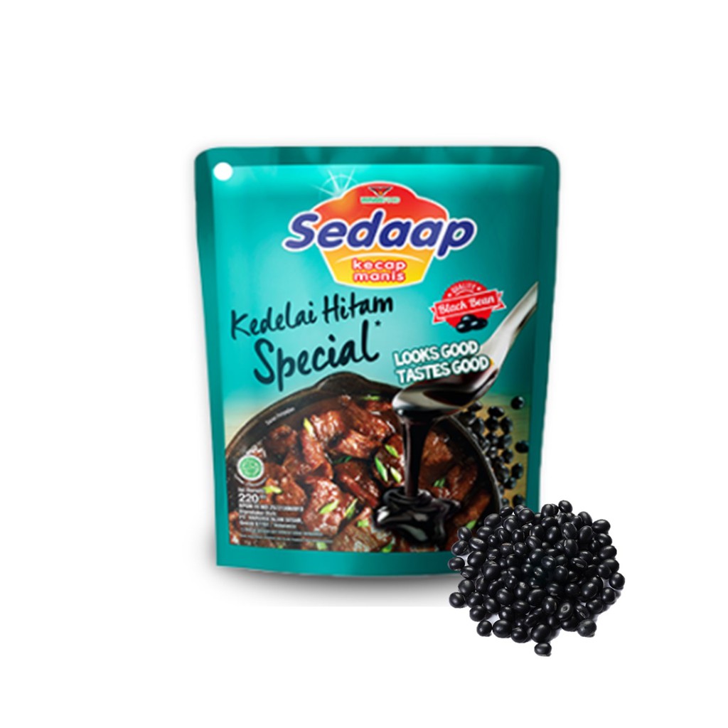 Sedaap Kecap Manis Kedelai Hitam Spesial Pouch 200 ml