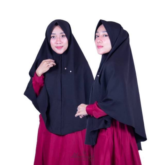 Alantasik - KHIMAR syari Mosscrepe L / jilbab instan jumbo / hijab pet antem R.23