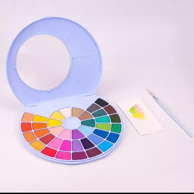 

Promo! Miya Watercolor Cake 38 Color W/Brush - Merah Muda Murah