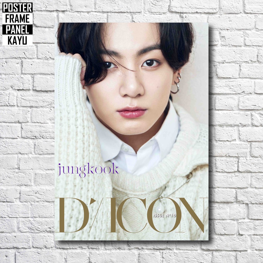 Poster BTS Jungkook DICON Frame Kayu Solid A4 JNK184