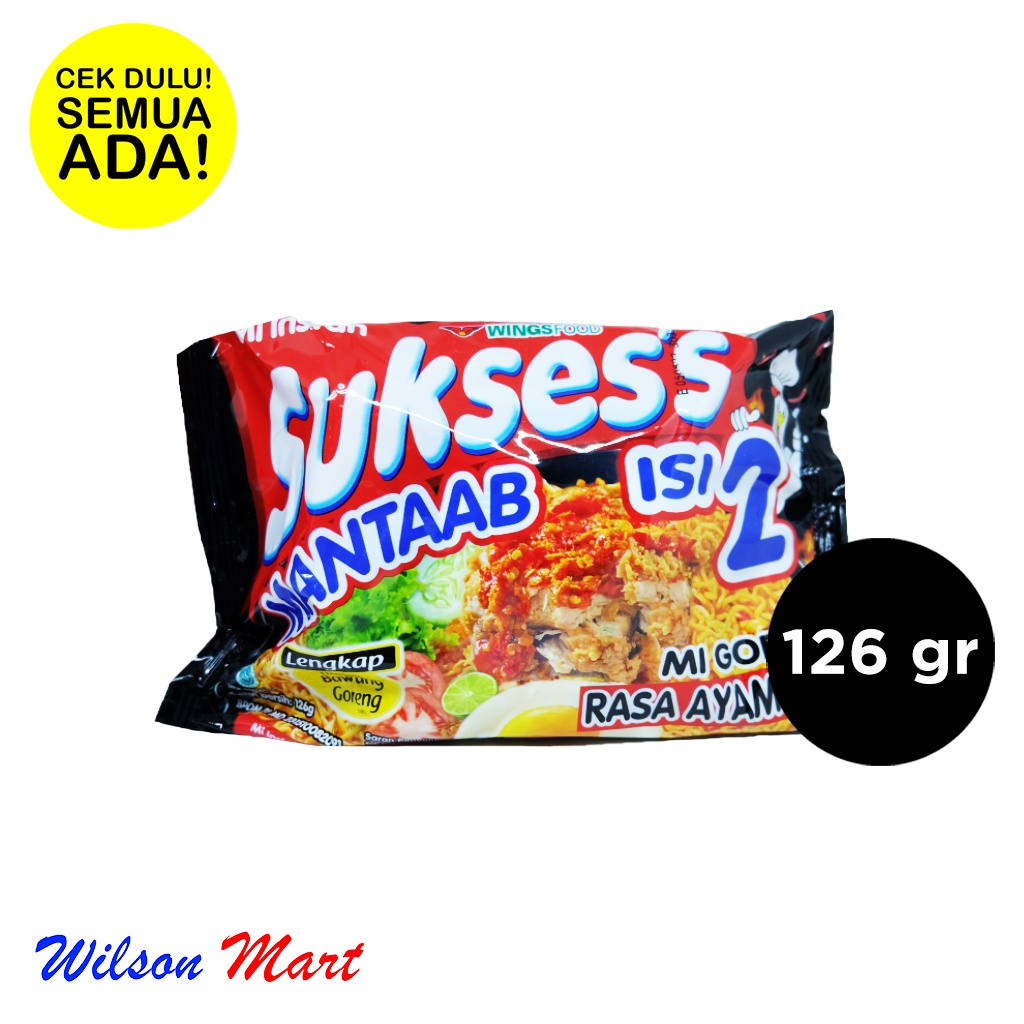 

SUKSESS MANTAAB ISI 2 MI GORENG INSTANT RASA AYAM GEPREK 126 GRAM MIE SUKSES