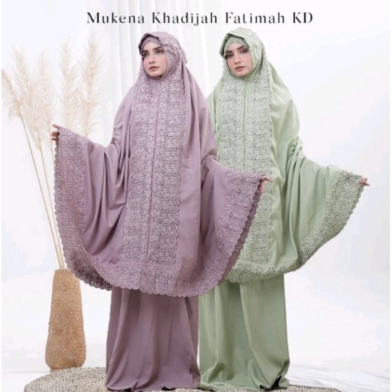 MUKENA KATUN POLOS FATIMAH KHADIJAH , MUKENA DEWASA ( MK-21 )