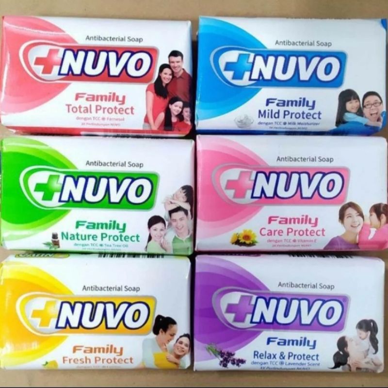 Nuvo Family Sabun Mandi Batang Padat Antibakteri Antibacterial Bar Soap Total Mild Nature Care Fresh