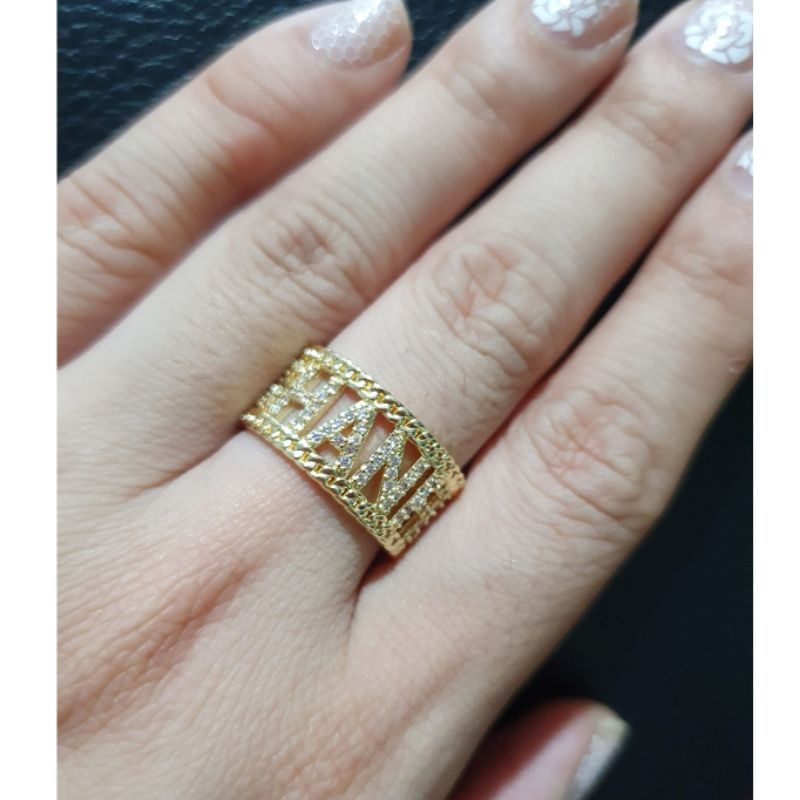 Cincin Titanium Asli gold free size Premium Quality Anti Karat Anti Alergi Ring Import Ct22