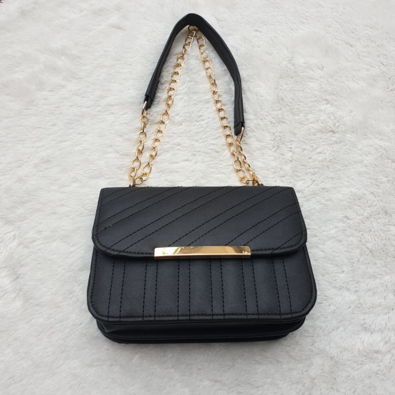 Slingbag Wanita Enola Embose Tas Selempang Cewek Perempuan Tali Rantai 6307-3