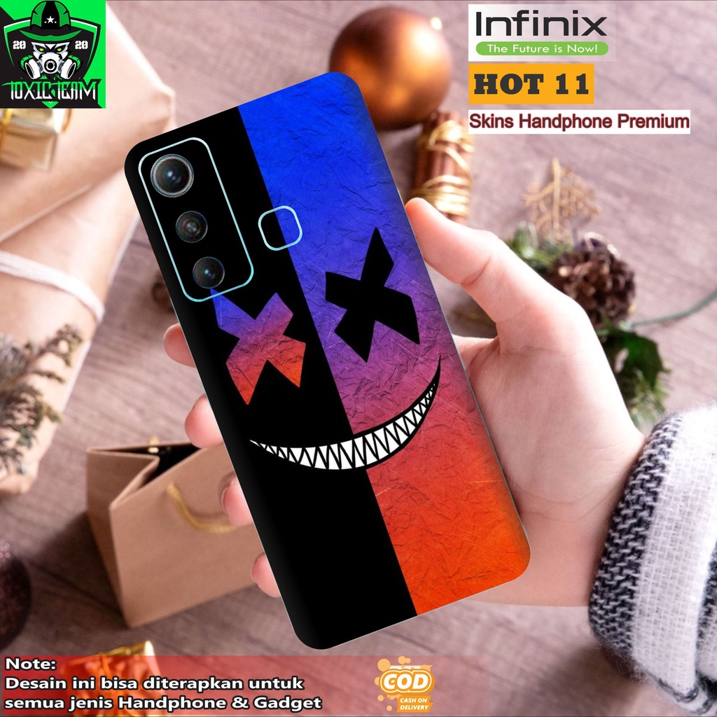 GARSKIN SKINS HP INFINIX HOT 11 BLUE BLACK