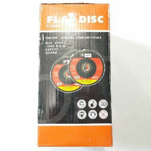 Amplas Susun grit 60 Mata Gerinda Flap Disc 4&quot; Harga Per Kotak (C354K)