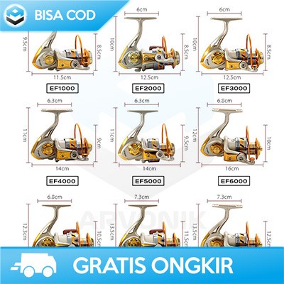 Reel Pancing Spining Power Handle Yumoshi Reelsking Ef1000 Original Cv