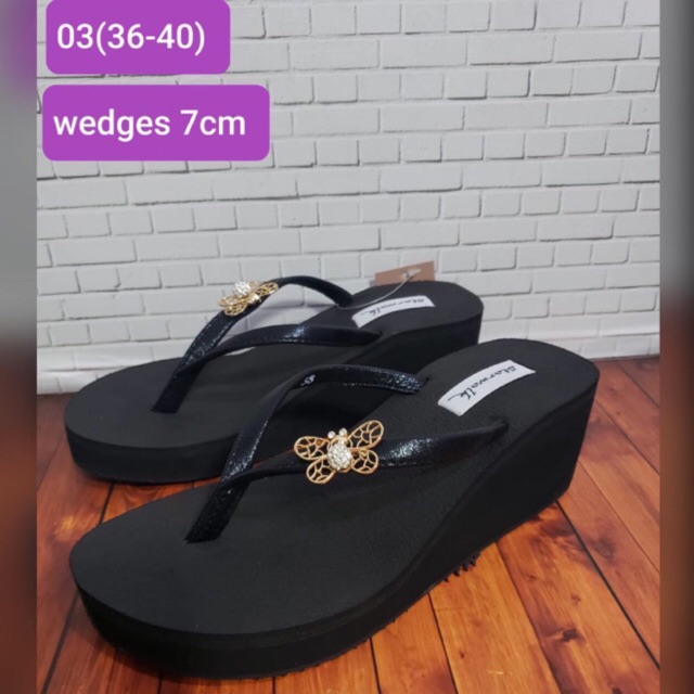 TERMURAH Sendal Starwalk Kupu-Kupu Wedges / Star walk / Wedge / Sandal jepit spons / Sandal starwalk