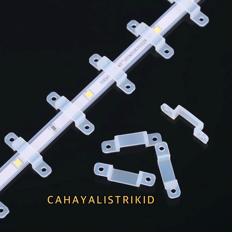 KLEM LED STRIP TRANSPARAN / KLEM LAMPU LED STRIP BENING