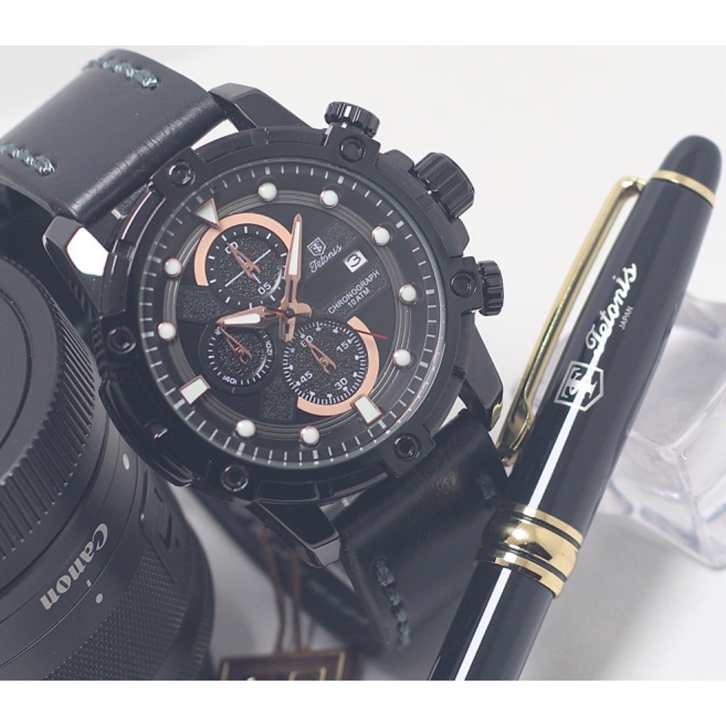 JAM TANGAN PRIA TETONIS ORIGINAL DIAMETER 4,6CM GRATIS BOLPEN
