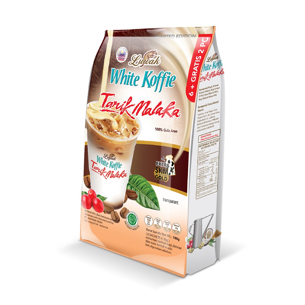 

Kopi Luwak White Koffie Tarik Malaka Bag 6x30gr