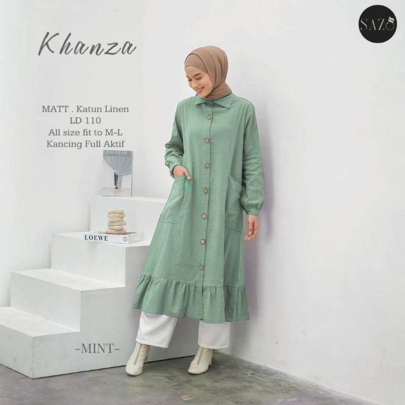 KHANZA LONG TUNIK BSJU WANITA TERBARU