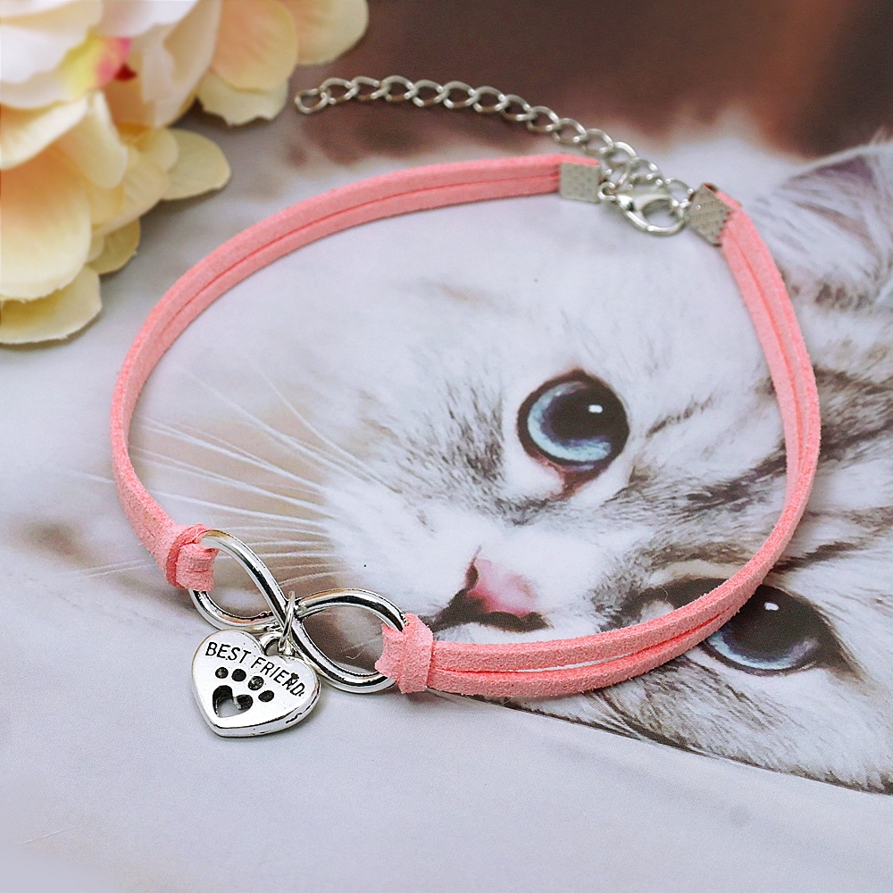 REBUY Cute Colorful Heart Pendant Cat Accessories Kitten Chihuahua Necklace