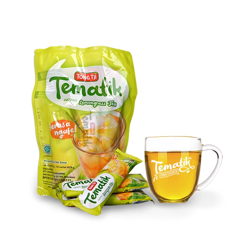 Tong Tji Bundling Tematik Lemongrass Tea Pouch 10s Gratis Gelas*