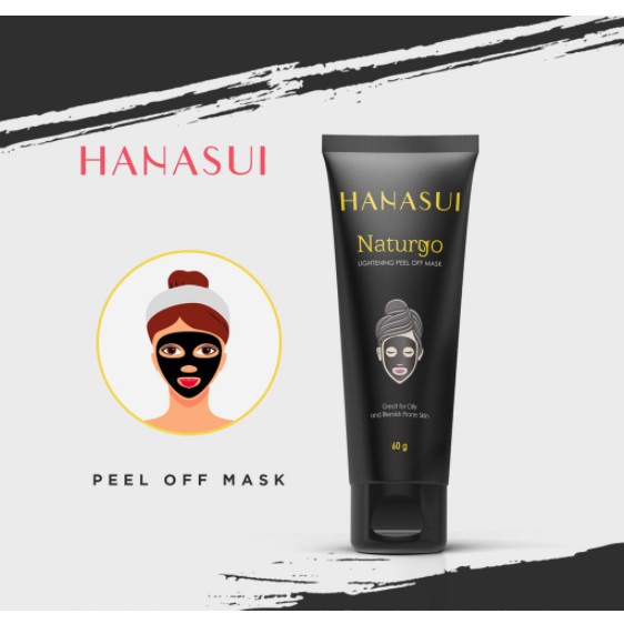 [TUBE] Hanasui Naturgo  Peel Off Mask Black Tube  Original BPOM