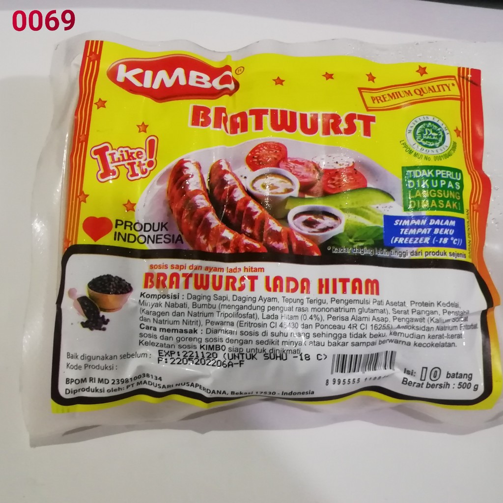 

Frozenfood Sosis Kimbo bratwurst lada hitam 500gr isi 10 promo termurah | Frozenfood Bandung