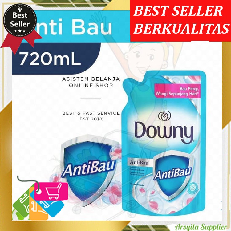 DOWNY Anti Bau 720 ml Softener Antibacterial Anti Bakteri Pelembut