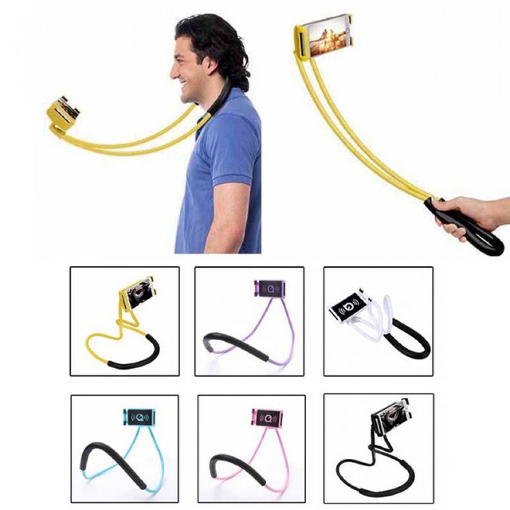 Lazy Neck Holder / Lazypod Leher Untuk Smartphone