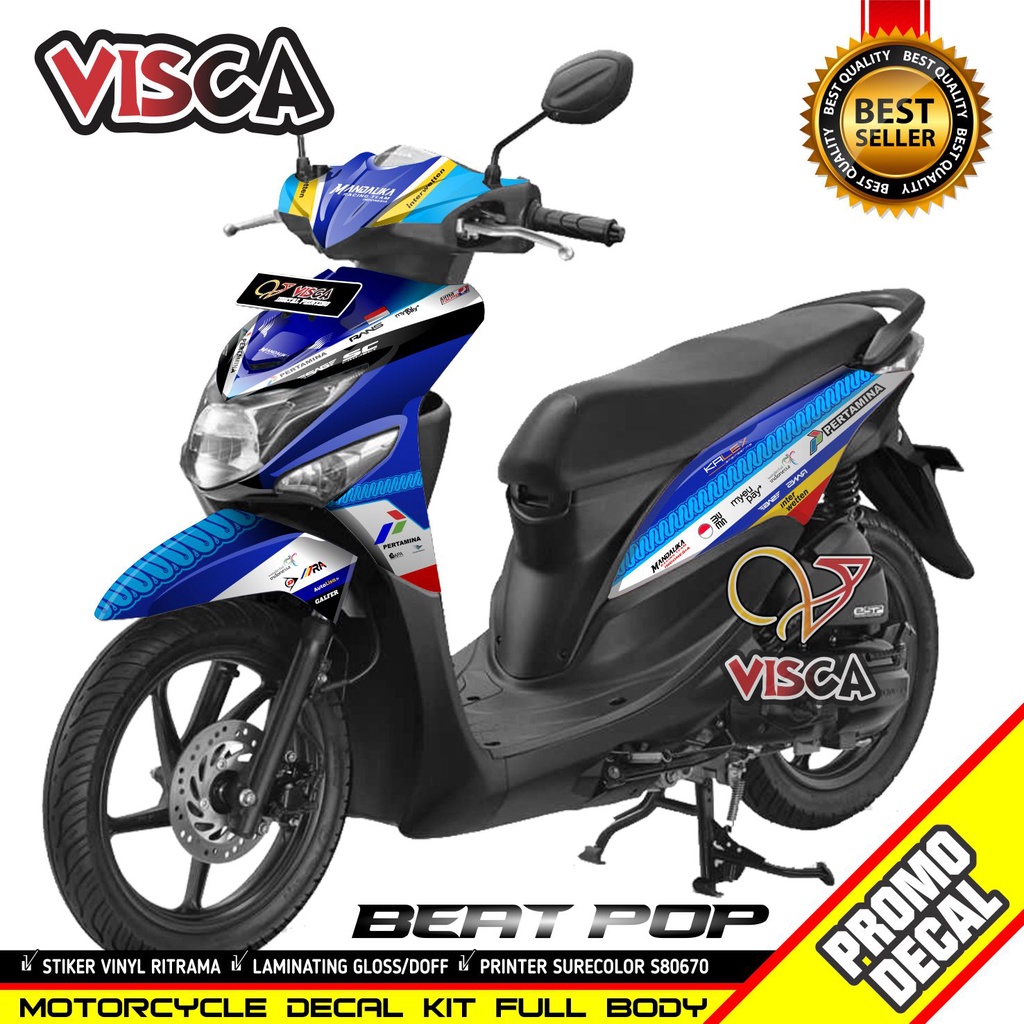 Decal BEAT POP FULL BODY stiker beat pop Sticker beat pop motif mandalika