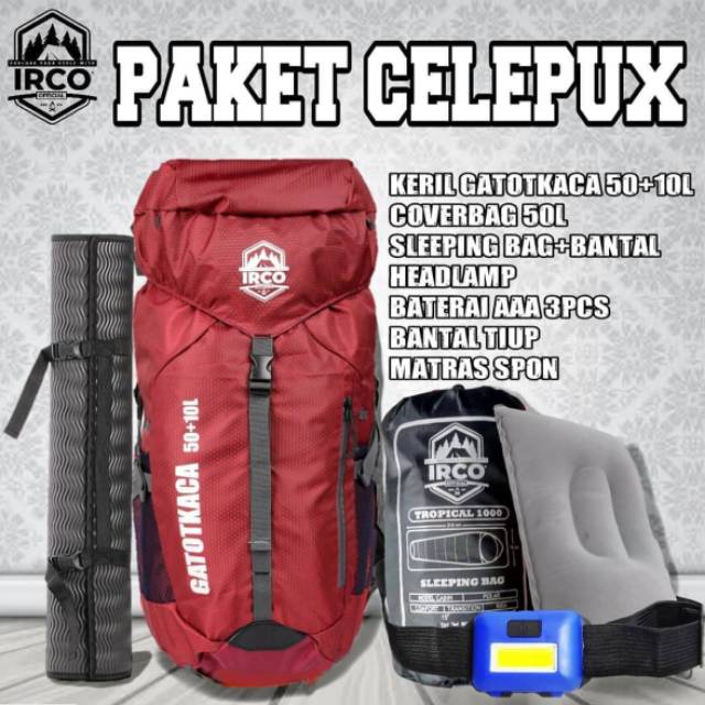 Paket irco alat pendaki gunung lengkap murah - Paket camping lengkap termurah cod - Paket outdoor mendaki