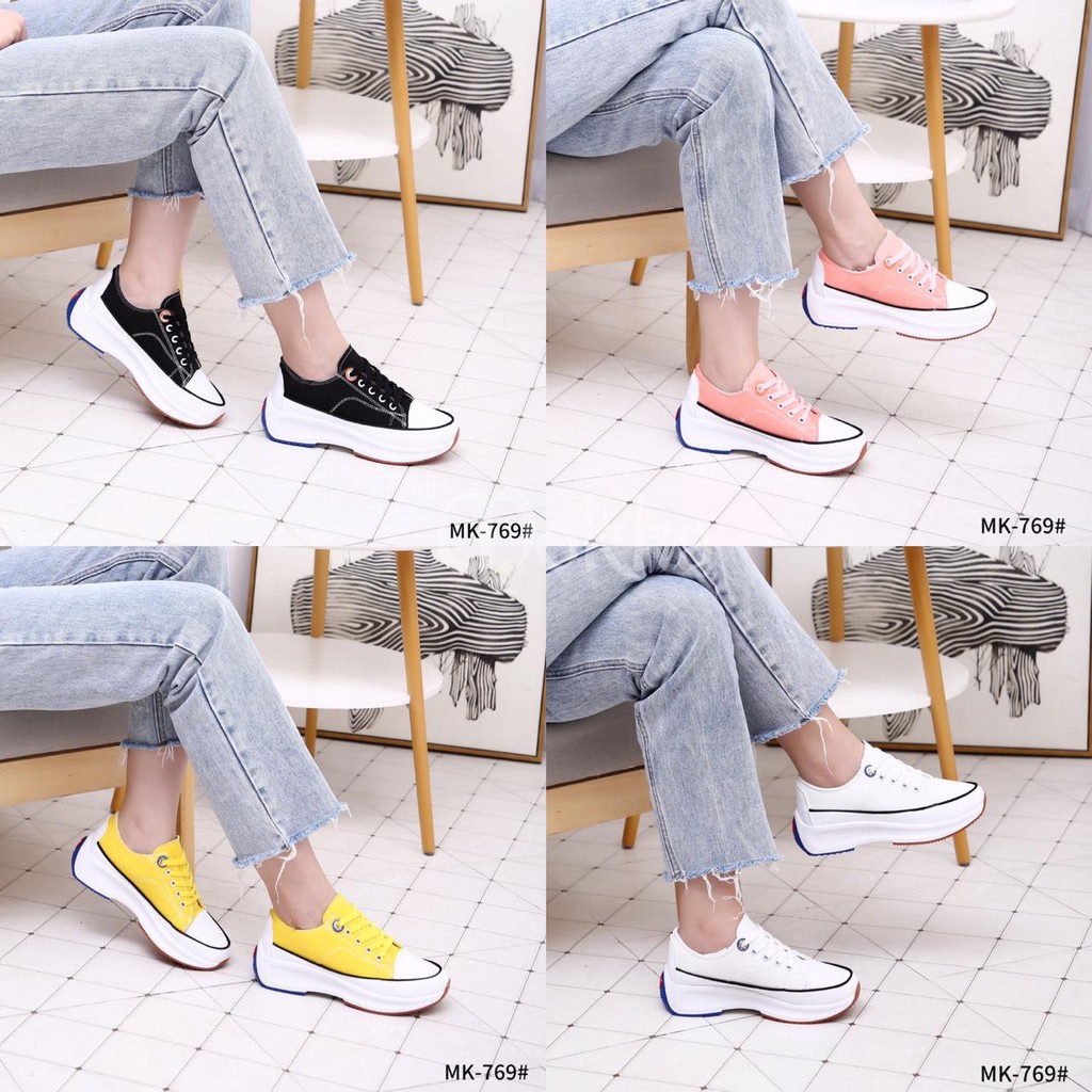 M O K K A Sneakers Platform Shoes MK-769# VAL SEPATU BATAM MURAH SEPATU IMPORT SEPATU BRANDED
