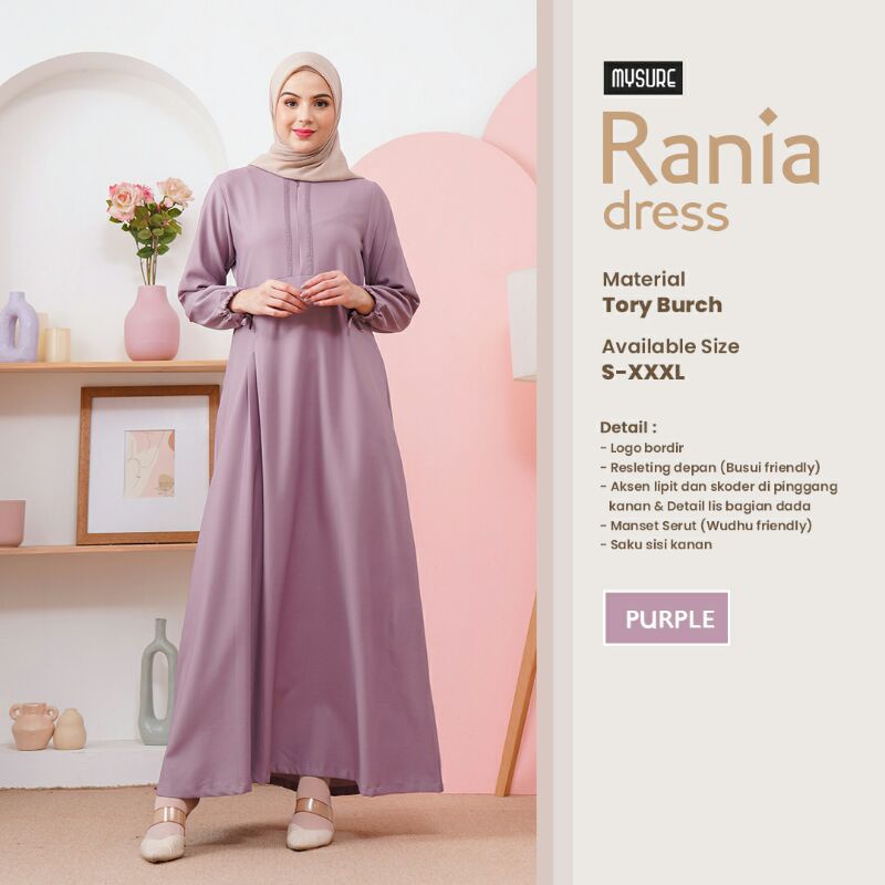 gamis syari polos Rania mysure