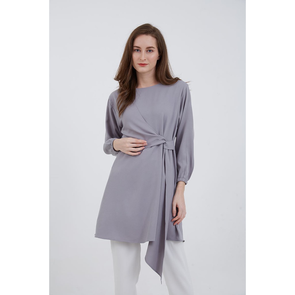 Berrybenka - Atasan Blouse Wanita Sofia Imelda Tied Tops-1