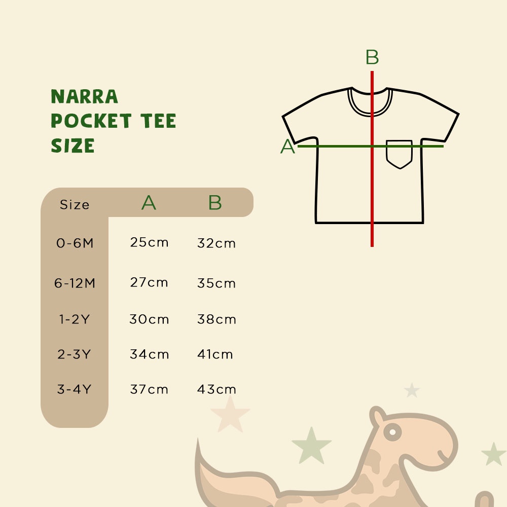 KAOS BAYI DAN ANAK MOTIF ANIMAL PUER'S NARRA (KAOS POCKET ANAK/KAOS KANTONG ANAK)