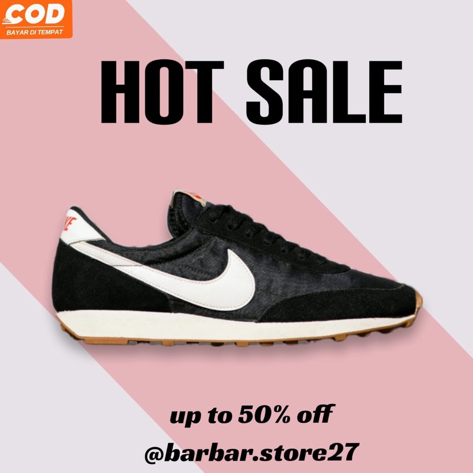 SEPATU SNEAKERS NIKE DAYBREAK BLACK WHITEGUM/SEPATU SNEAKERS PRIA ORIGINAL KEREN TERBARU KEKINIAN