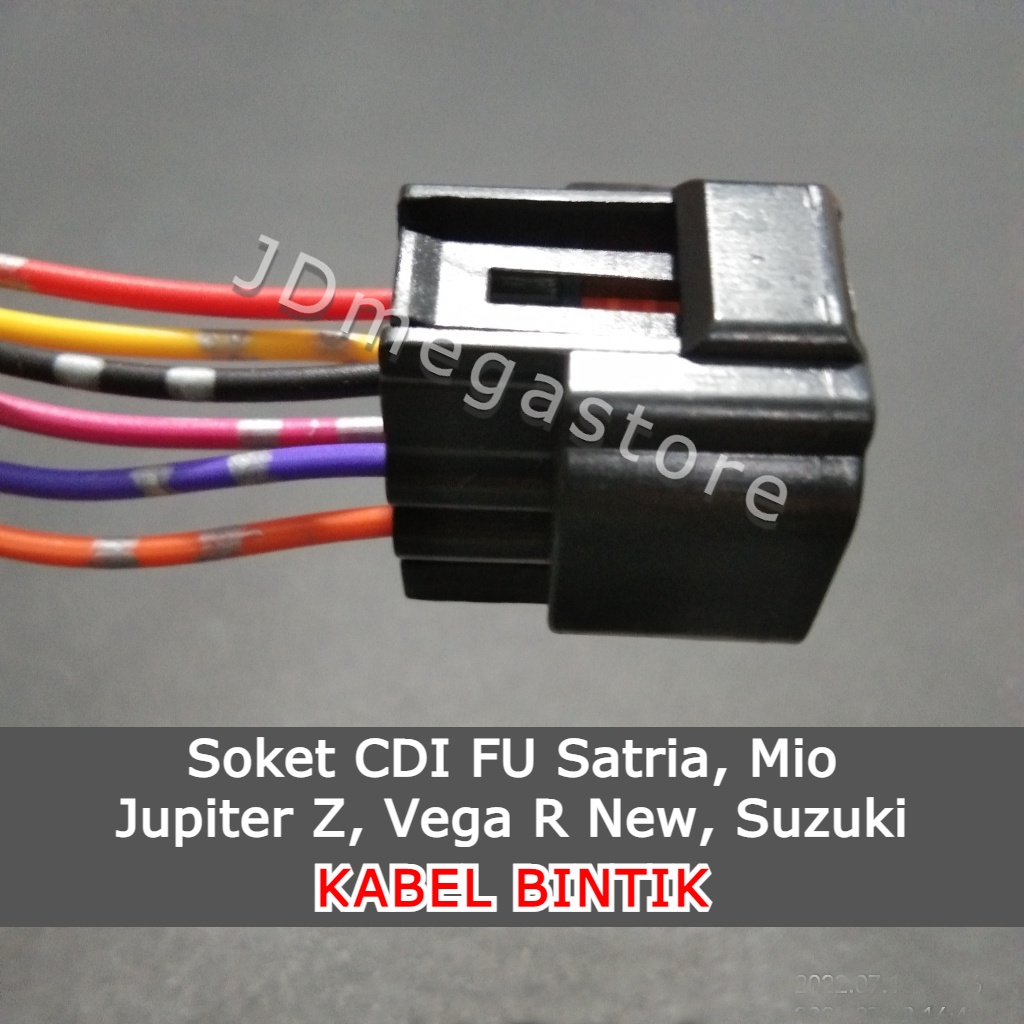 (Grosir/COD) Soket CDI Satria FU, Mio, Jupiter Z, Smash, Vega R New - 6 KABEL BINTIK