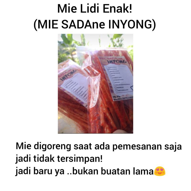 

Mie Lidi Enak! [MIE SADAne INYONG] 70gr