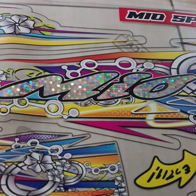 Stiker sticker body striping transparant hologram mio sporty