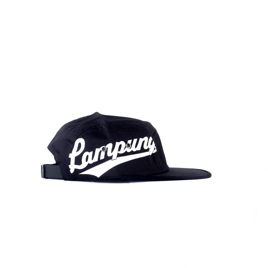 TOPI 5 PANEL PRIA WANITA - KAWAY LPG 5 HAT BLACK