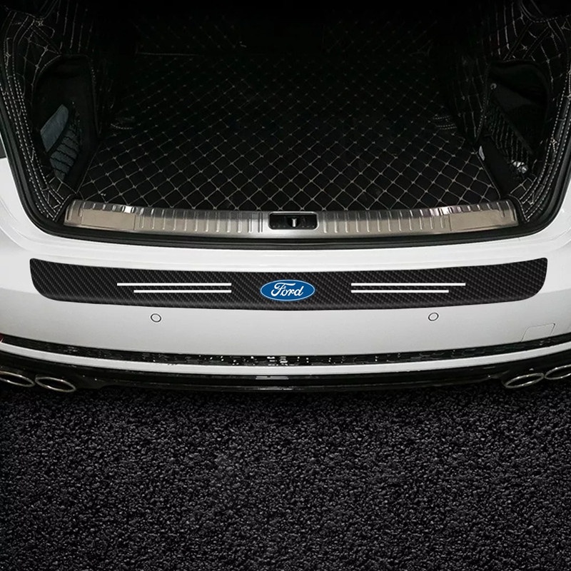 Ford 9 Pcs Stiker Pelindung Pintu Mobil Bahan Serat Karbon Tahan Gores Untuk Fiesta Ranger Ecosport Focus Everest Mustang
