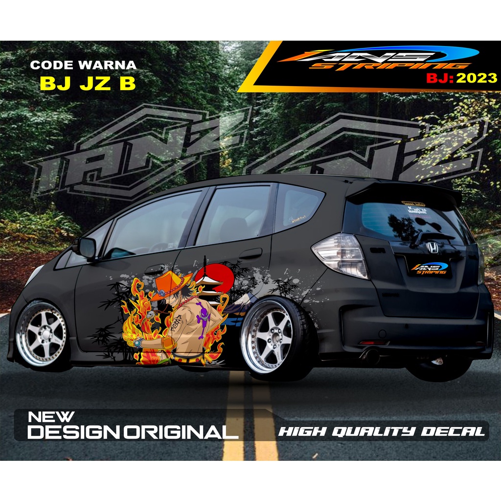 STIKER DECAL MOBIL HONDA JAZZ BRIO AGYA AYLA / VARIASI STICKER BODY SAMPING MOBIL BRIO MOBIL JAZZ / STIKER MOBIL