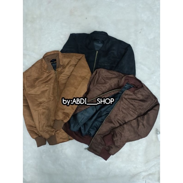 JAKET BOMBER PRIA SUEDE PREMIUM