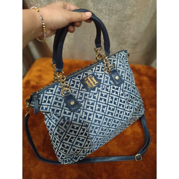 tas wanita tote bag tommy hilfiger second preloved