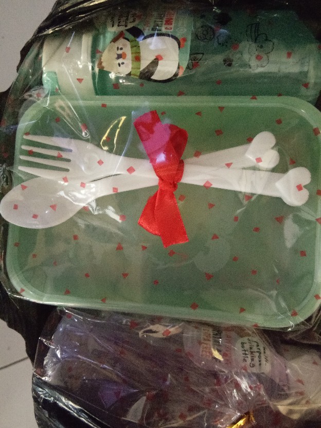 Parel Lunch Box Sendok Garpu + Botol Minum Kemasan Ulang Tahun
