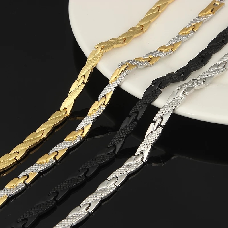Gelang Power Terapi Pelangsing Penurunan Berat Badan Pola Twisted Dragon Magnetik Dapat Dilepas Untuk Pria Dan Wanita