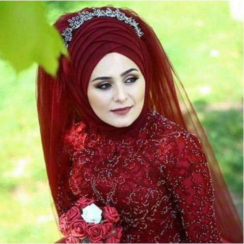 Hijab turki/hijab pengantin/jilbab pengantin/jilbab pesta