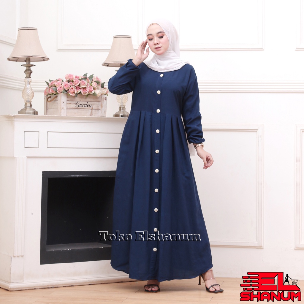 Gamis Syari Terbaru Rayon Premuim Polos Murah Lengan Panjang Busana Muslim Wanita  Remaja Dewasa Kekinian Wudhu Friendly