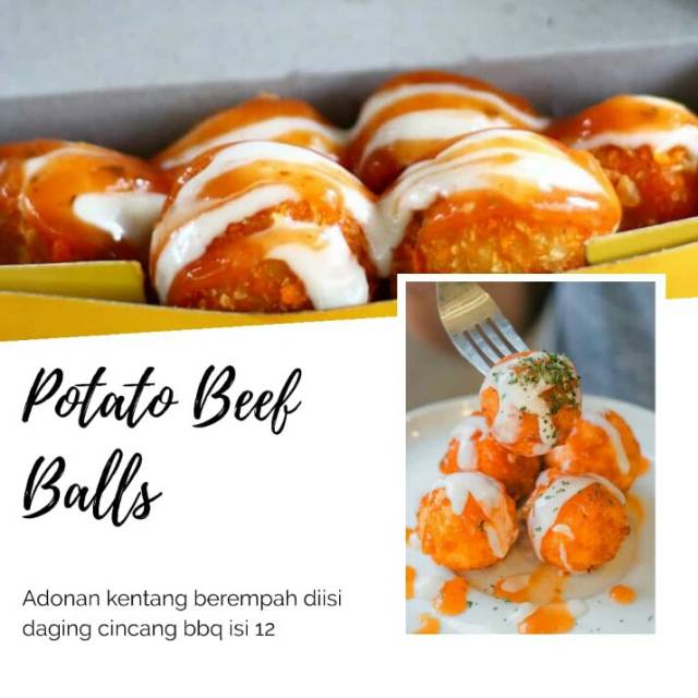 

Potato beef balls