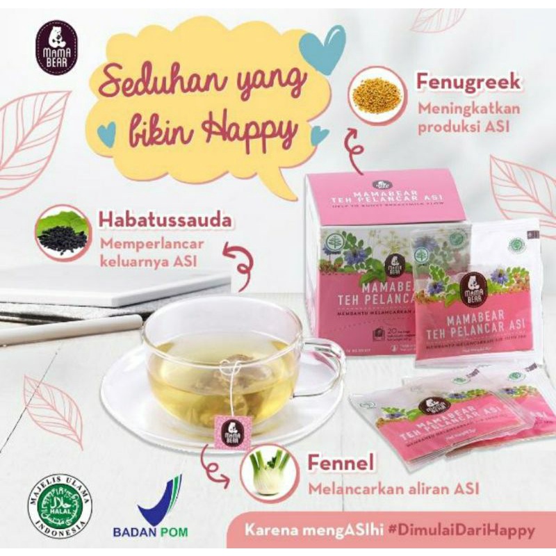 Jual Mamabear Teh Pelancar Asi Mama Bear Asi Booster Tea Shopee Indonesia